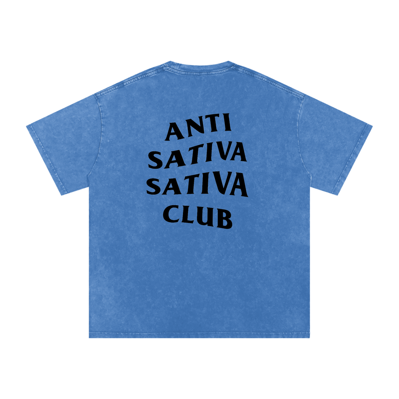 Anti Sativa Sativa Club – Snow-Washed Oversized Tee