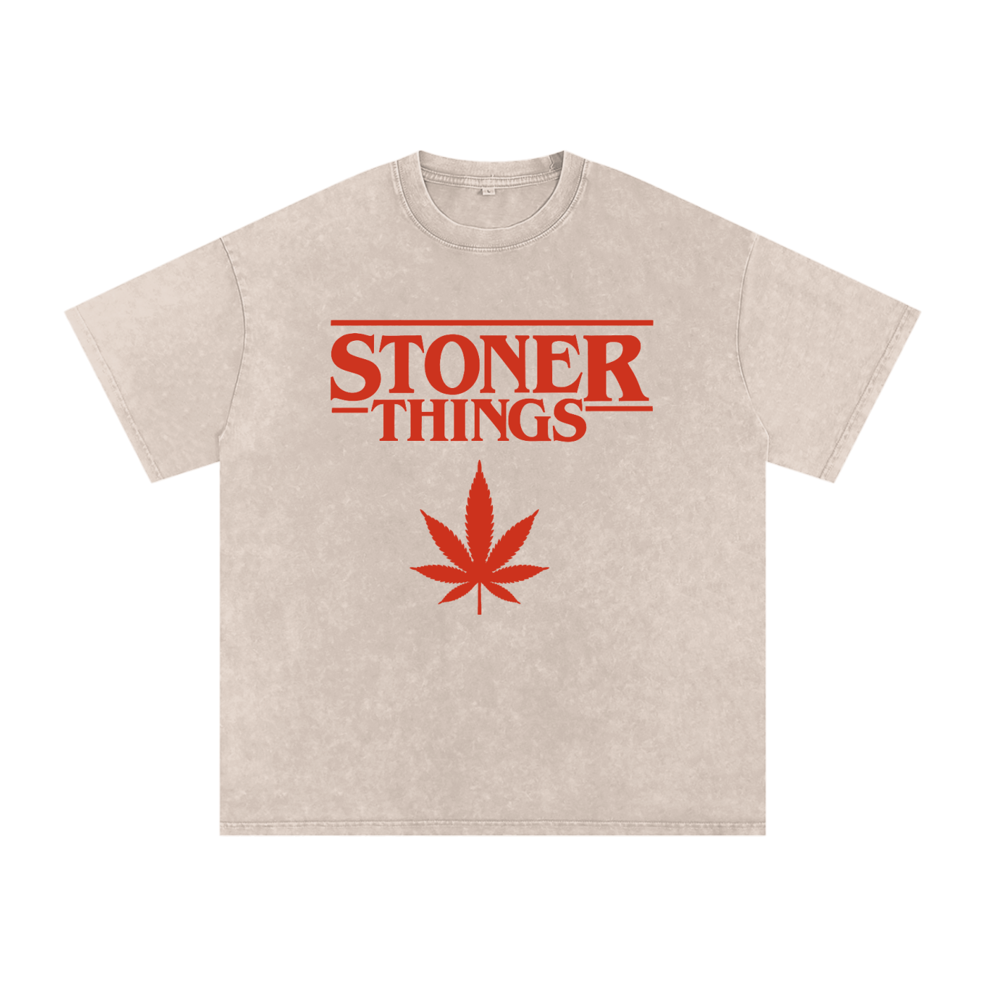 Stoner Things – Snow-Washed Oversized Tee