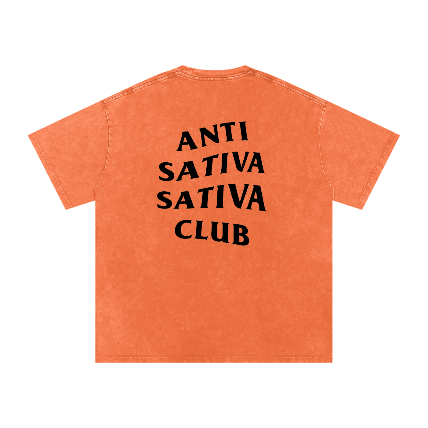 Anti Sativa Sativa Club – Snow-Washed Oversized Tee