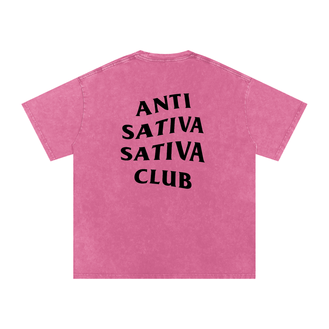 Anti Sativa Sativa Club – Snow-Washed Oversized Tee