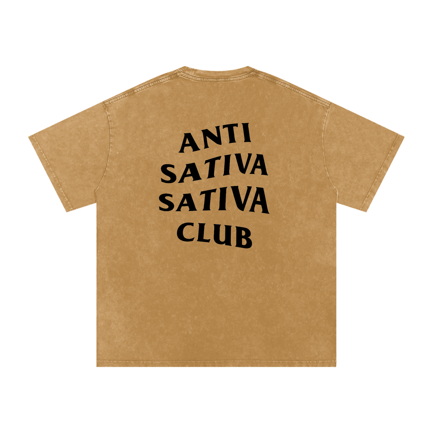 Anti Sativa Sativa Club – Snow-Washed Oversized Tee
