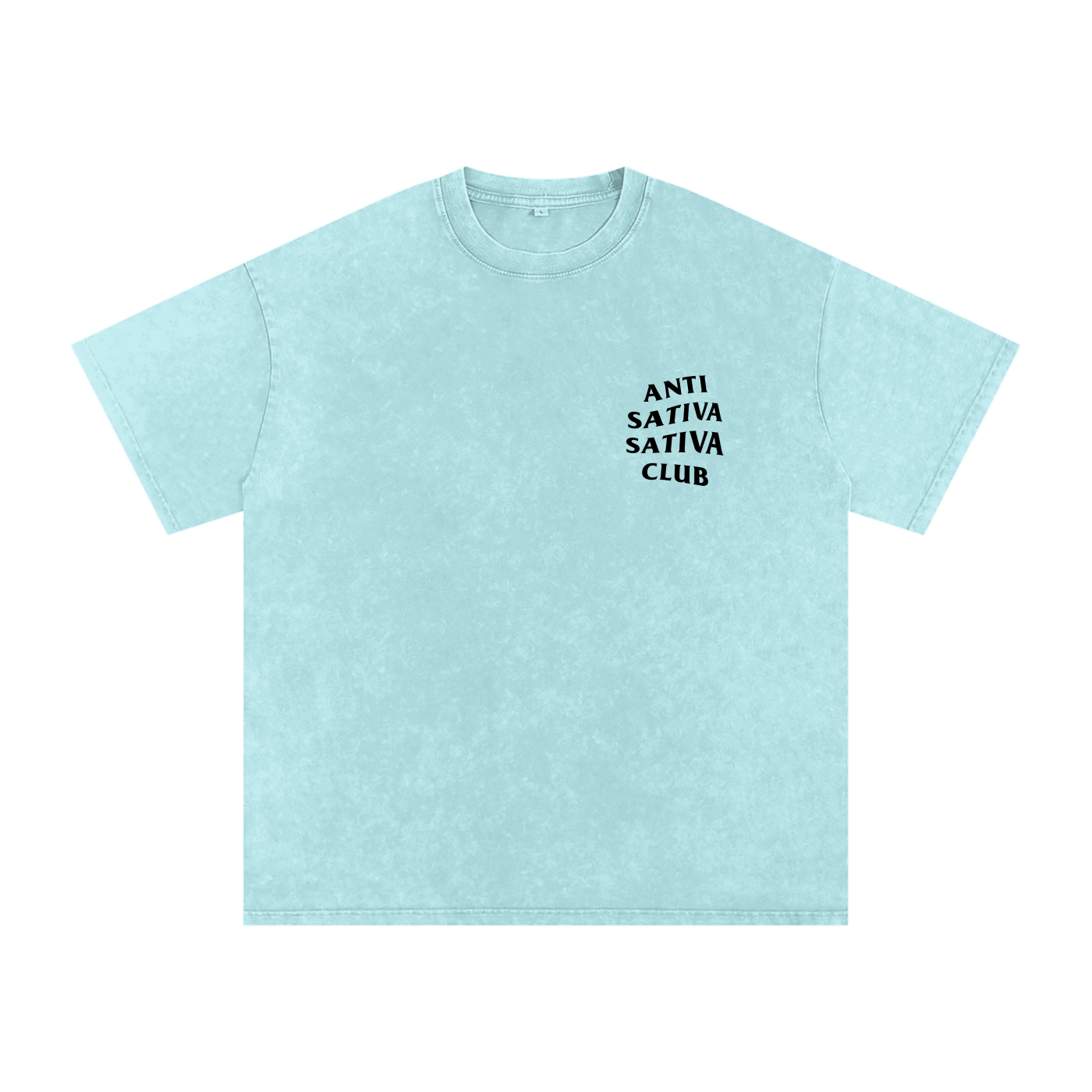 Anti Sativa Sativa Club – Snow-Washed Oversized Tee